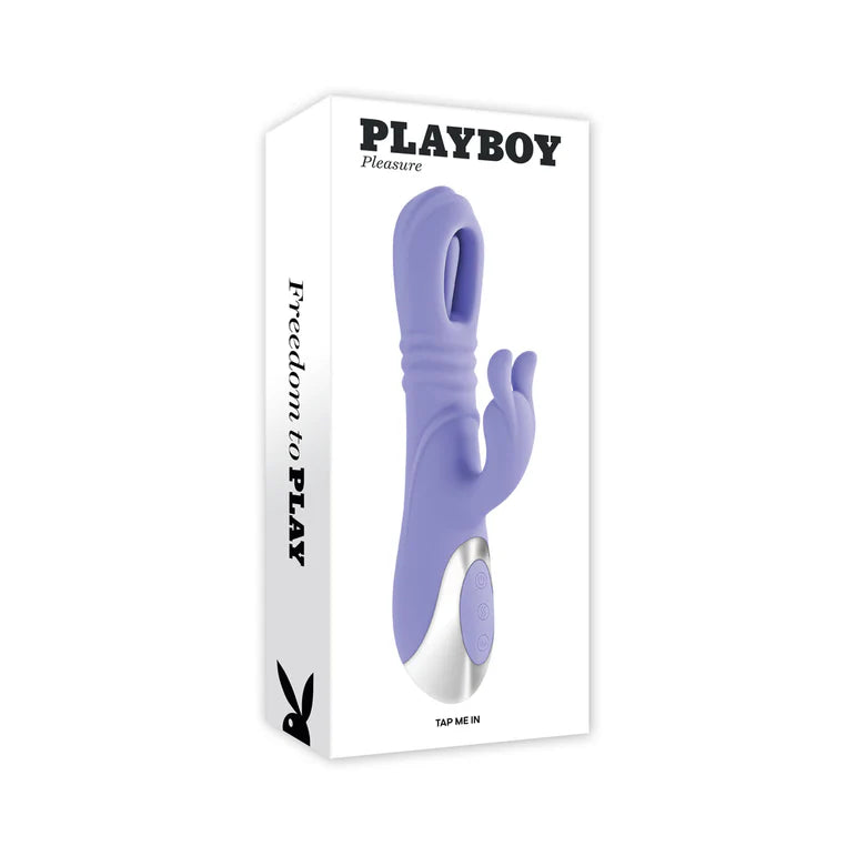 Playboy Tap Me In Lilac Dual Thrusting Rabbit Vibrator
