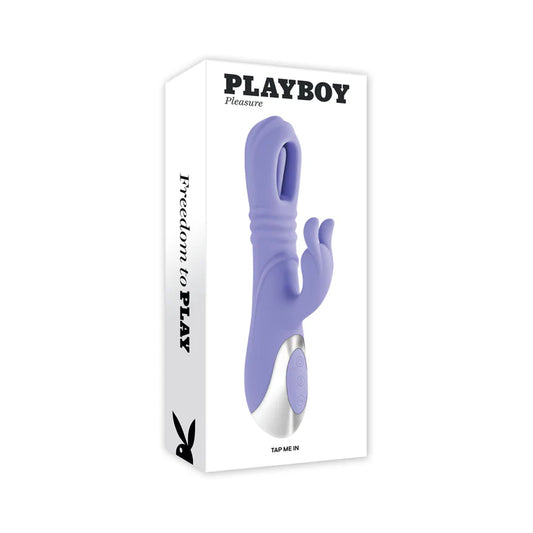 Playboy Tap Me In Lilac Dual Thrusting Rabbit Vibrator