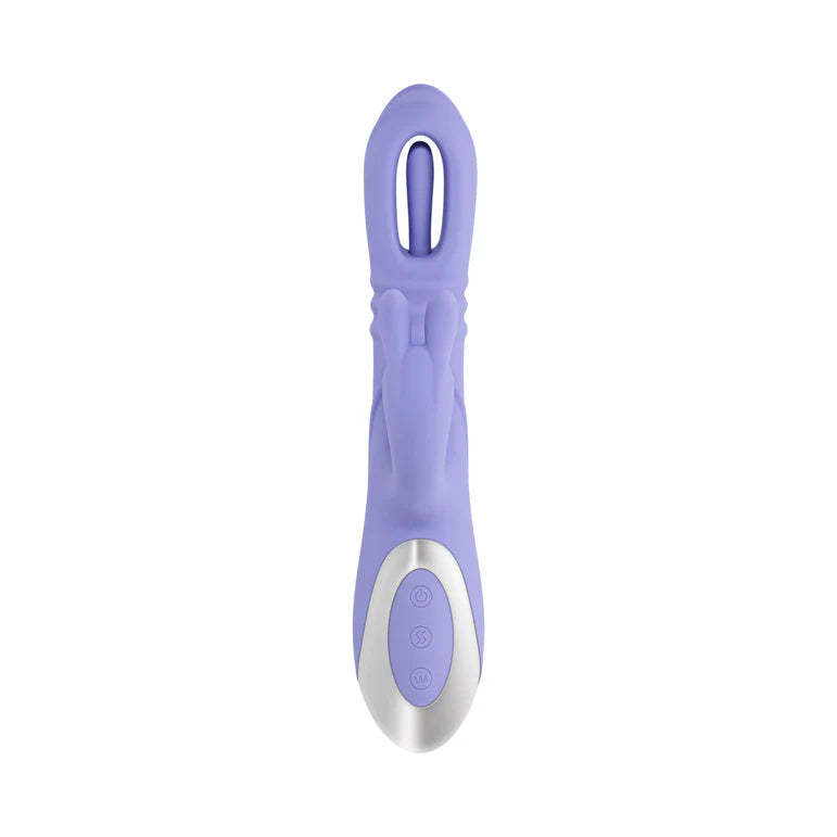 Playboy Tap Me In Lilac Dual Thrusting Rabbit Vibrator