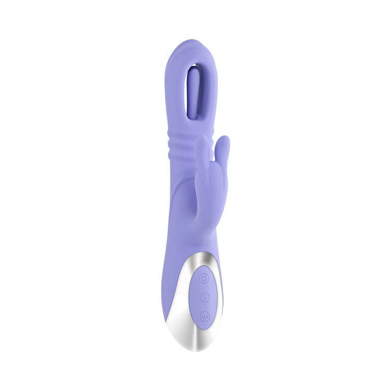 Playboy Tap Me In Lilac Dual Thrusting Rabbit Vibrator