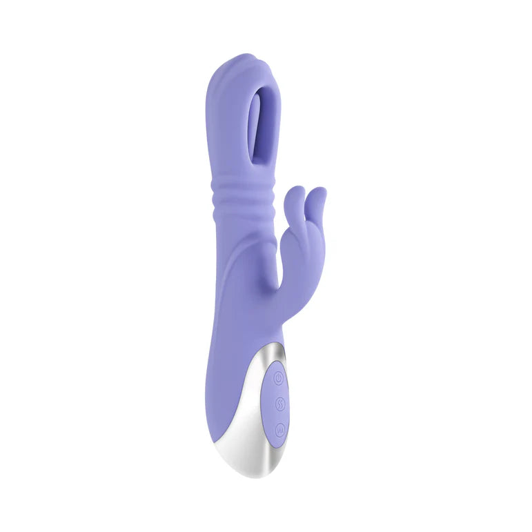 Playboy Tap Me In Lilac Dual Thrusting Rabbit Vibrator
