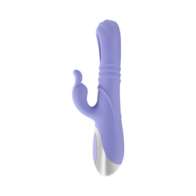 Playboy Tap Me In Lilac Dual Thrusting Rabbit Vibrator