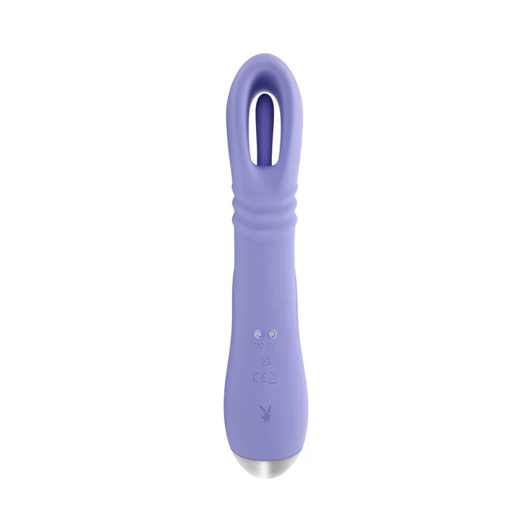 Playboy Tap Me In Lilac Dual Thrusting Rabbit Vibrator