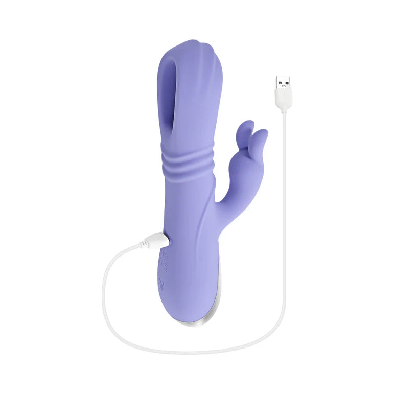 Playboy Tap Me In Lilac Dual Thrusting Rabbit Vibrator