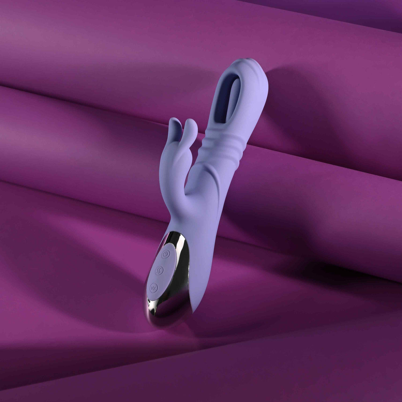 Playboy Tap Me In Lilac Dual Thrusting Rabbit Vibrator