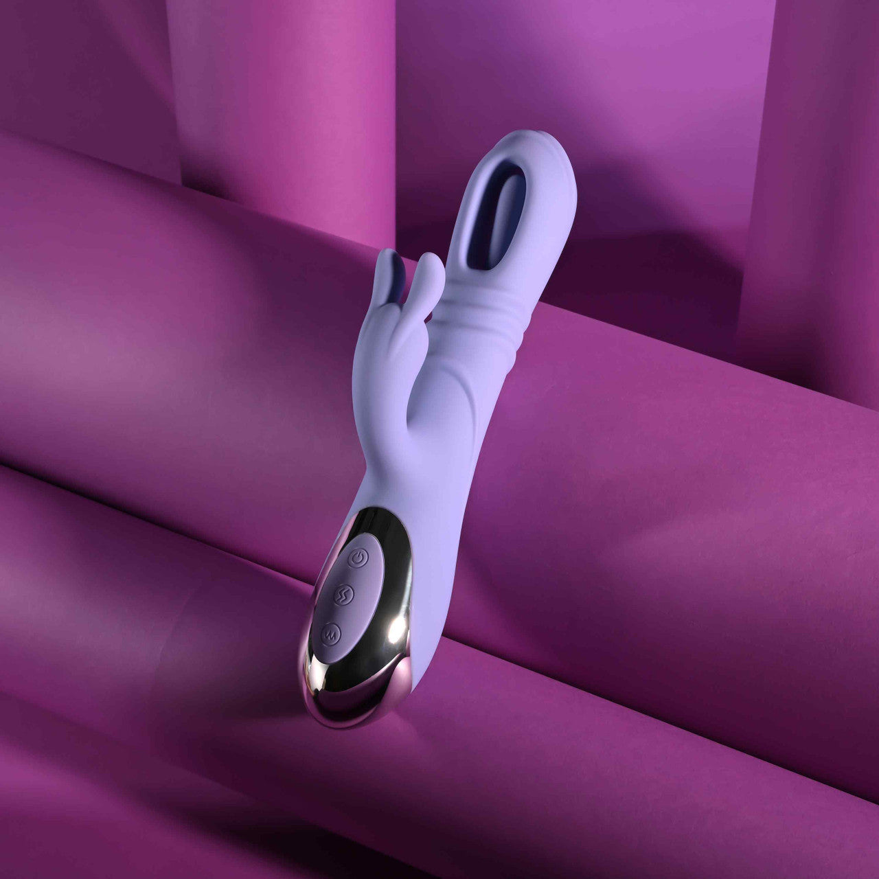 Playboy Tap Me In Lilac Dual Thrusting Rabbit Vibrator