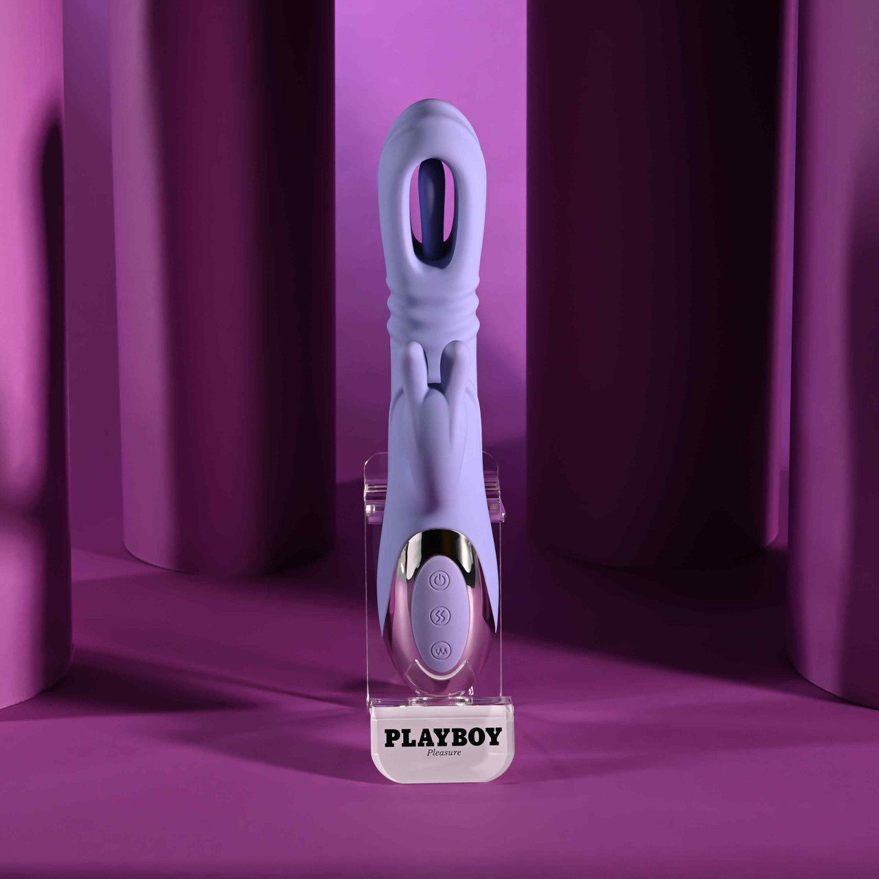 Playboy Tap Me In Lilac Dual Thrusting Rabbit Vibrator