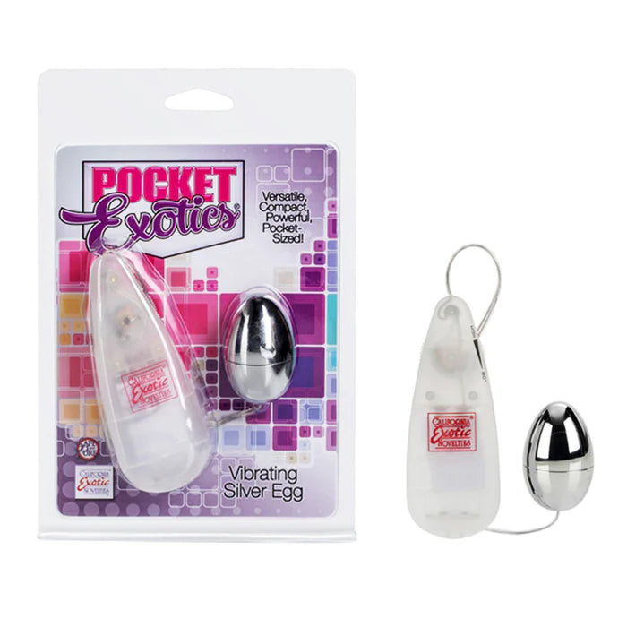 Pocket Exotics Vibrating Silver Egg
