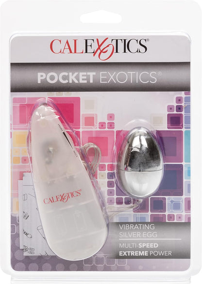 Pocket Exotics Vibrating Silver Egg