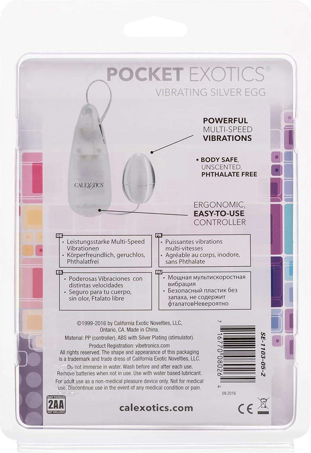 Pocket Exotics Vibrating Silver Egg