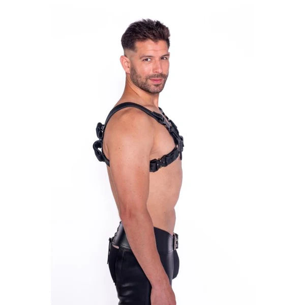 Prowler RED Bull Harness Black with Metal Fittings L