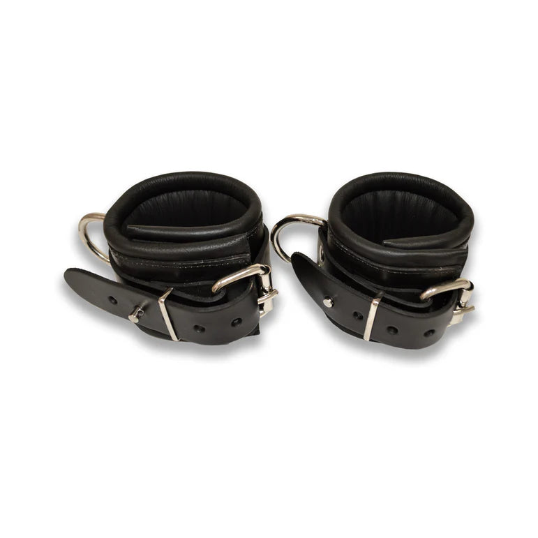 Prowler RED Leather Lockable Wrist Restraints L/XL