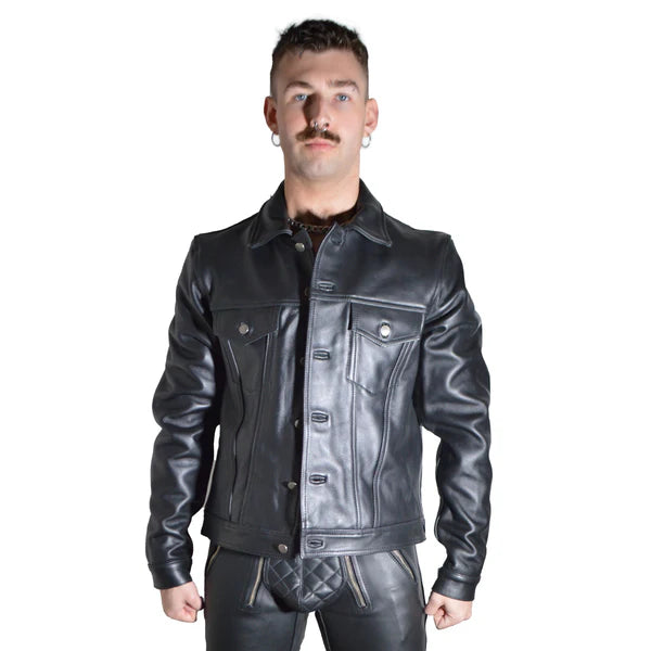 Prowler RED Leather Trucker Jacket 2XL