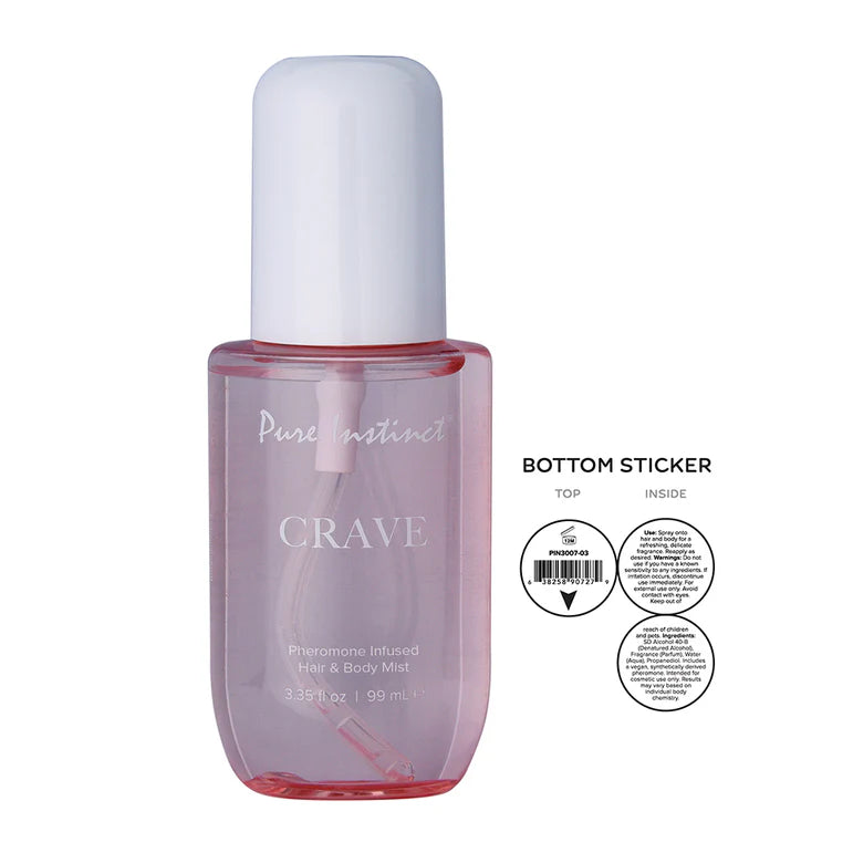 Pure Instinct Pheromone Hair & Body Mist Crave 3.35 oz.