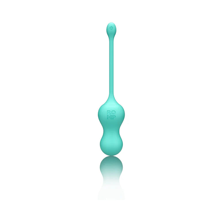 ROMP Cello Rechargeable Remote-Controlled Silicone G-Spot Egg Vibrator Light Teal