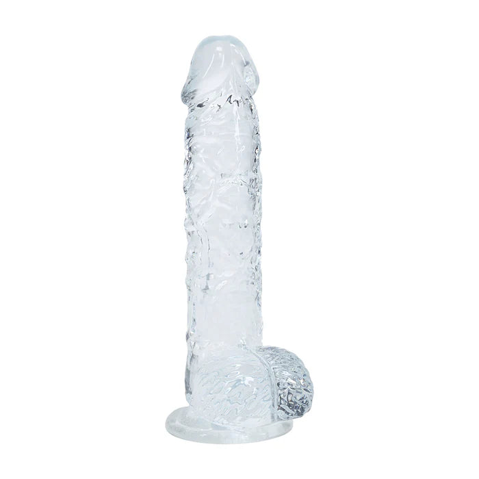 RealRock Realistic 5 in. Dildo with Balls Clear