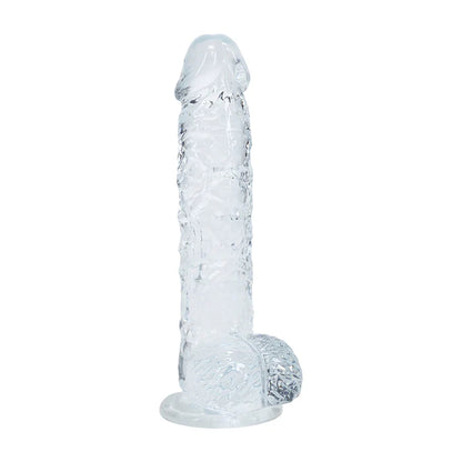 RealRock Realistic 5 in. Dildo with Balls Clear