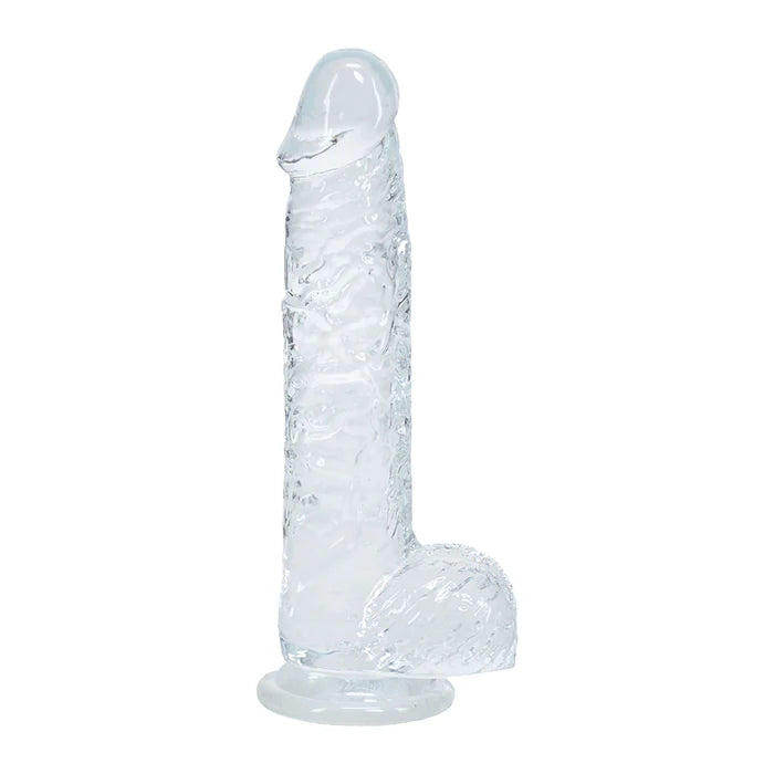 RealRock Realistic 5 in. Dildo with Balls Clear