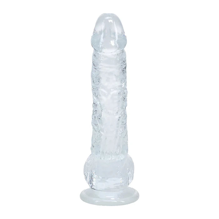 RealRock Realistic 5 in. Dildo with Balls Clear