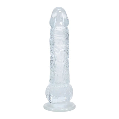 RealRock Realistic 5 in. Dildo with Balls Clear