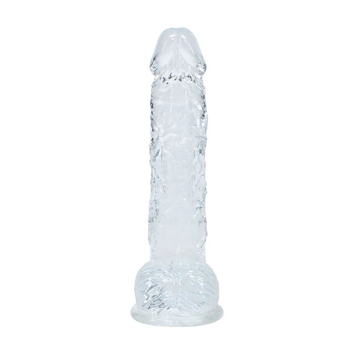 RealRock Realistic 5 in. Dildo with Balls Clear