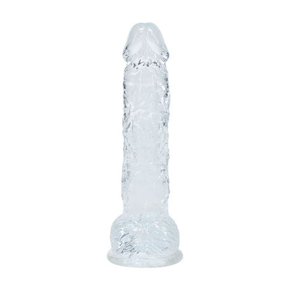RealRock Realistic 5 in. Dildo with Balls Clear