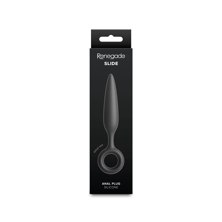 Renegade Slide Black Silicone Anal Plug by NS Novelties