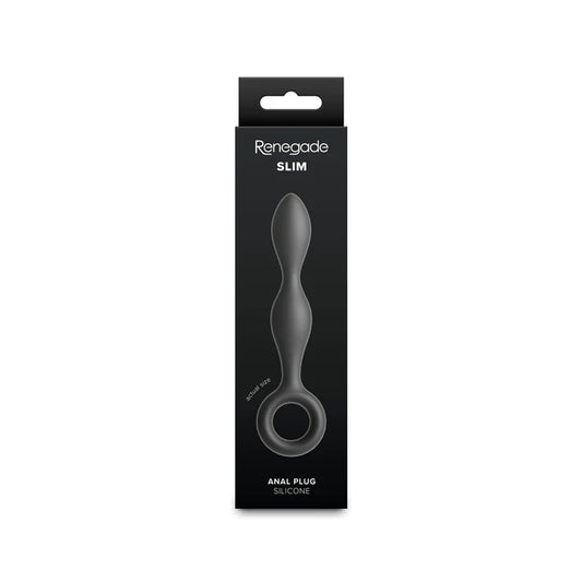 Renegade Slim Black Silicone Anal Plug by NS Novelties