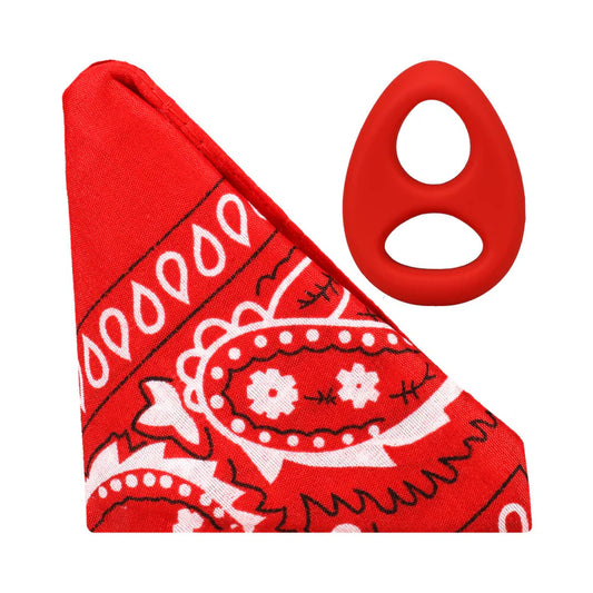 Rock Solid The Code Silicone C-Ring with Bandana Red/Black