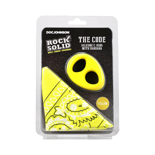 Rock Solid The Code Silicone C-Ring with Bandana Yellow-Black