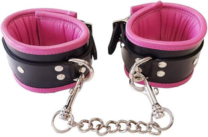 Rouge Padded Ankle Cuffs Black / Pink