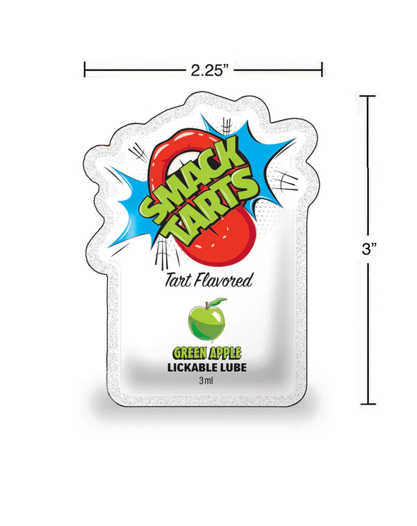 Smack Tarts Sour Green Apple Lickable Lube 3ml Pouch