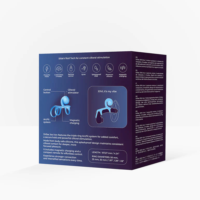 SVibe Snail JOVI Arc Couples Ring Blue Haze