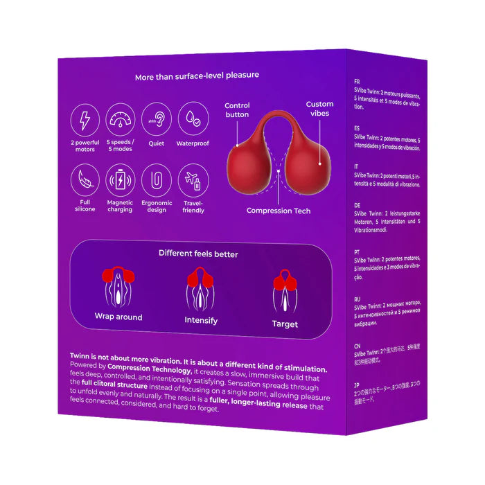 SVibe Snail Twinn Finger Vibrator Cherry (No App)