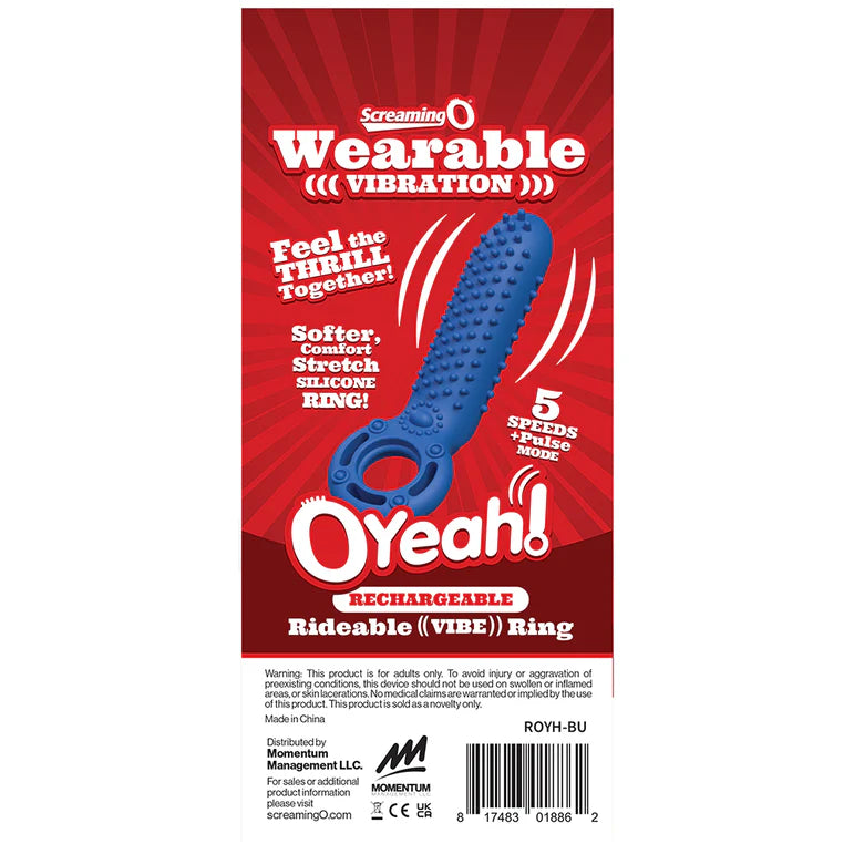 Screaming O Rechargeable O Yeah Silicone Blue