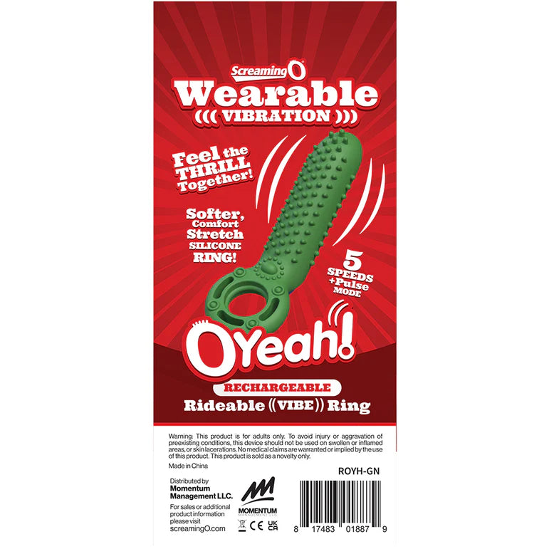 Screaming O Rechargeable O Yeah Silicone Green