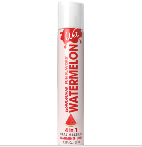 Wet Warming Fun Flavors - Watermelon - 4 in 1 Lubricant 1 Oz