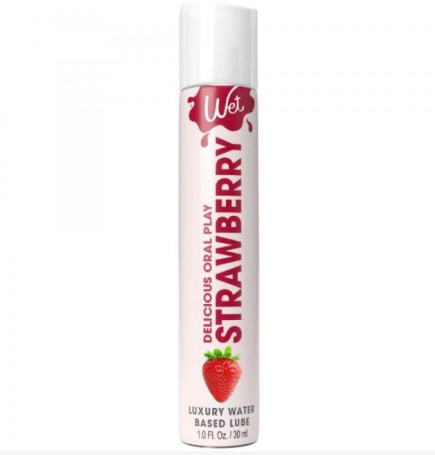Wet Delicious Oral Play - Strawberry - Waterbased Flavored Lubricant 1 Oz