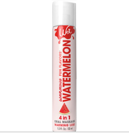 Wet Warming Fun Flavors - Watermelon - 4 in 1 Lubricant 1 Oz