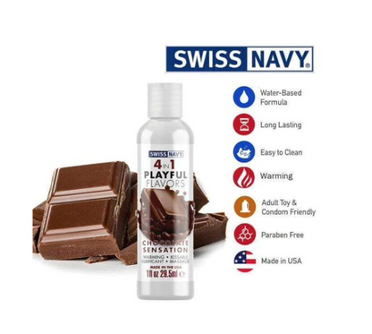 Swiss Navy 4 in 1 Playful Flavors Chocolate Sensation 1 oz.