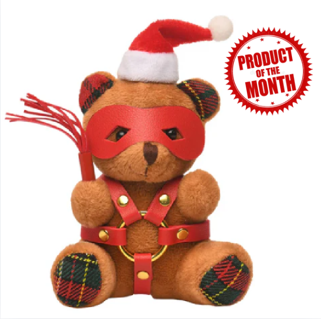 Master Series Holiday Bondage Bear Keychain Brown