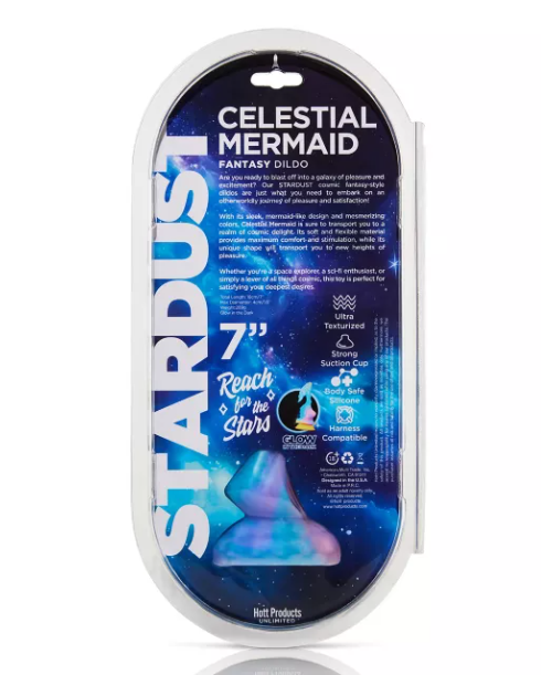 Stardust Celestial Mermaid 7 in. Silicone Dildo