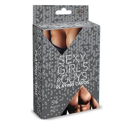 Sexy Girl and Guy Playing Cards