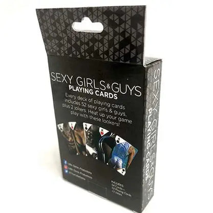 Sexy Girl and Guy Playing Cards