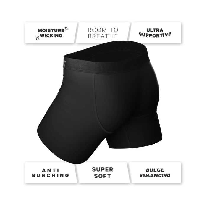Shinesty The 009 Black Tuxedo Ball Hammock Pouch Underwear with Fly S