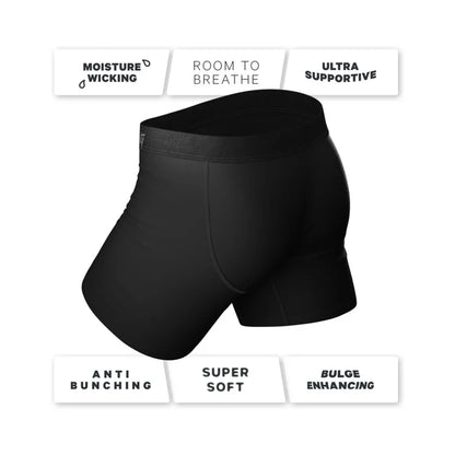 Shinesty The 009 Black Tuxedo Ball Hammock Pouch Underwear with Fly S