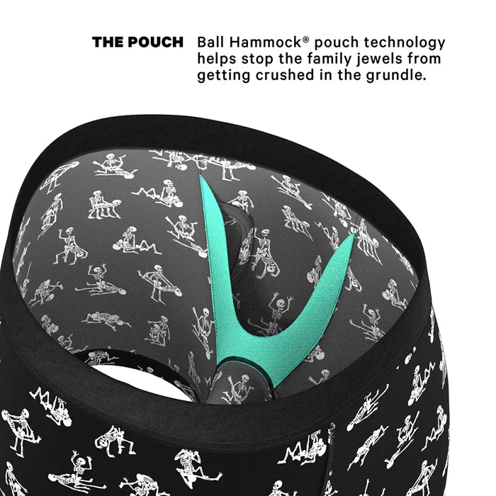 Shinesty The Bare Back Bones Glow-in-the-Dark Skeletons Ball Hammock Pouch Underwear with Fly 2XL