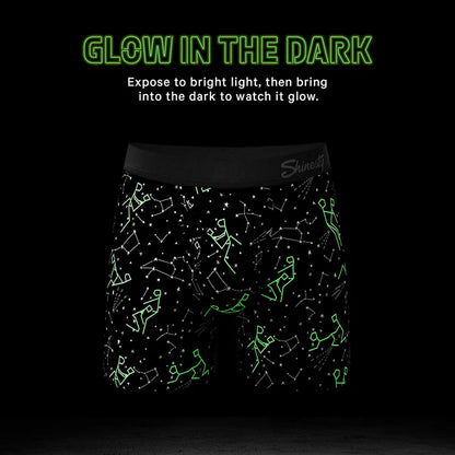 Shinesty The Big Bang Glow-in-the-Dark Constellation Ball Hammock Pouch Underwear with Fly M