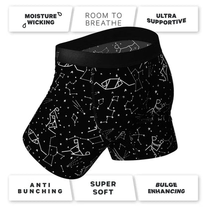 Shinesty The Big Bang Glow-in-the-Dark Constellation Ball Hammock Pouch Underwear with Fly L