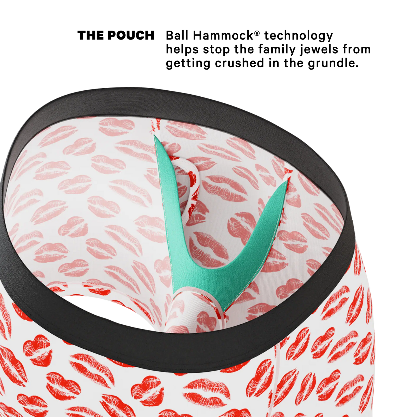 Shinesty The Pucker Up Lipstick Kiss Ball Hammock Pouch Underwear with Fly 2XL